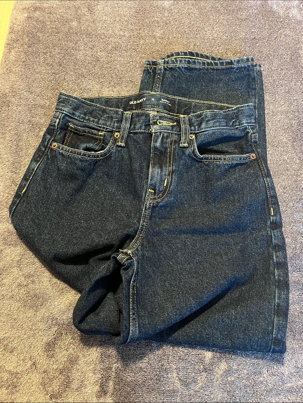 Old Navy Boy’s Baggy Dark Indigo Relaxed Fit Jeans